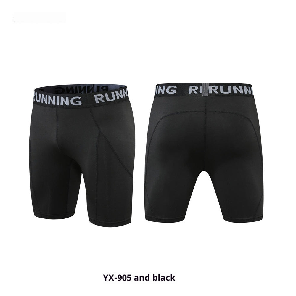 Pantalones deportivos y de fitness de cinco cuartos de alta elasticidad para hombre
