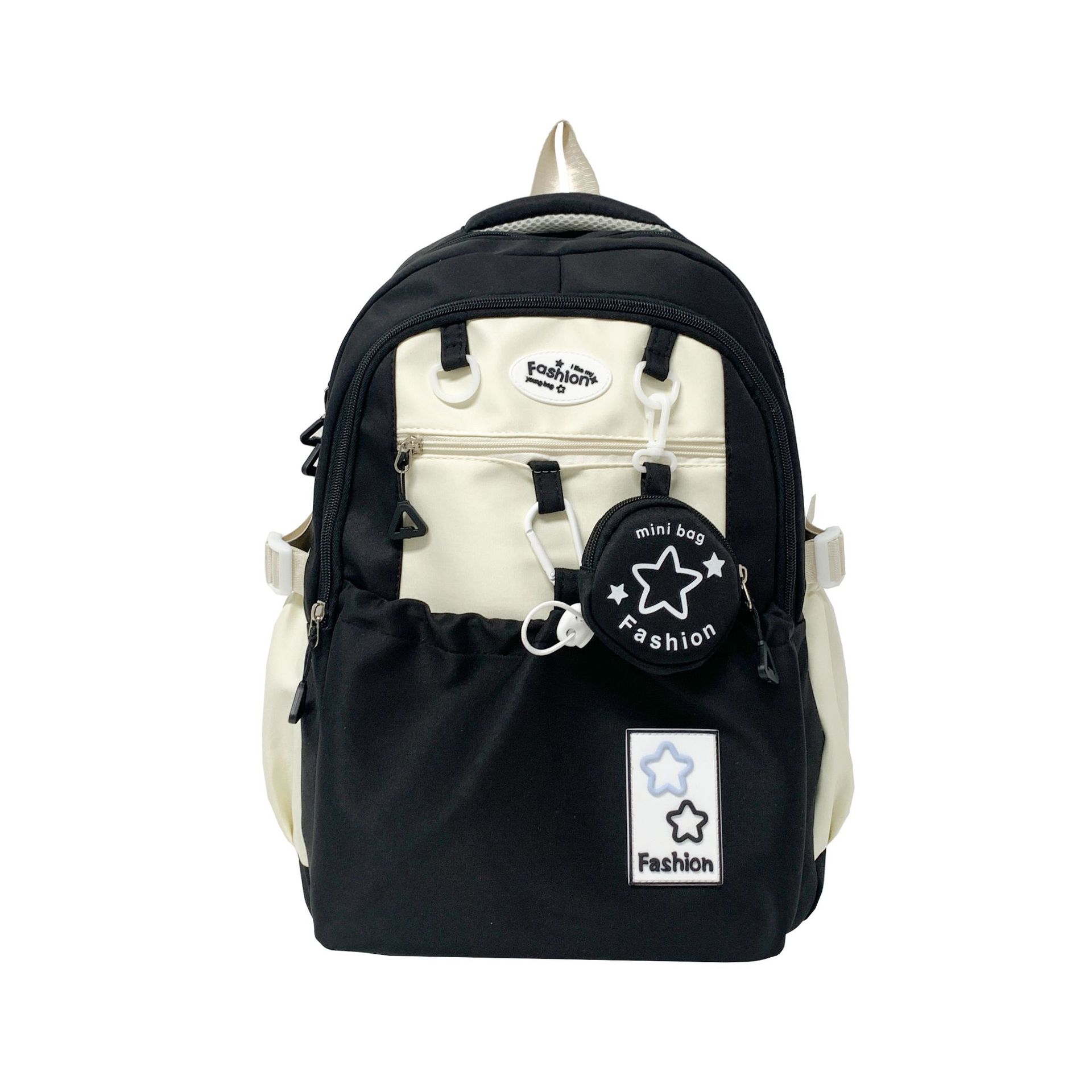 Linda mochila de estudiante de secundaria para chica atractiva