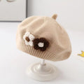 Gorro de niña Boina de punto de lana para bebé