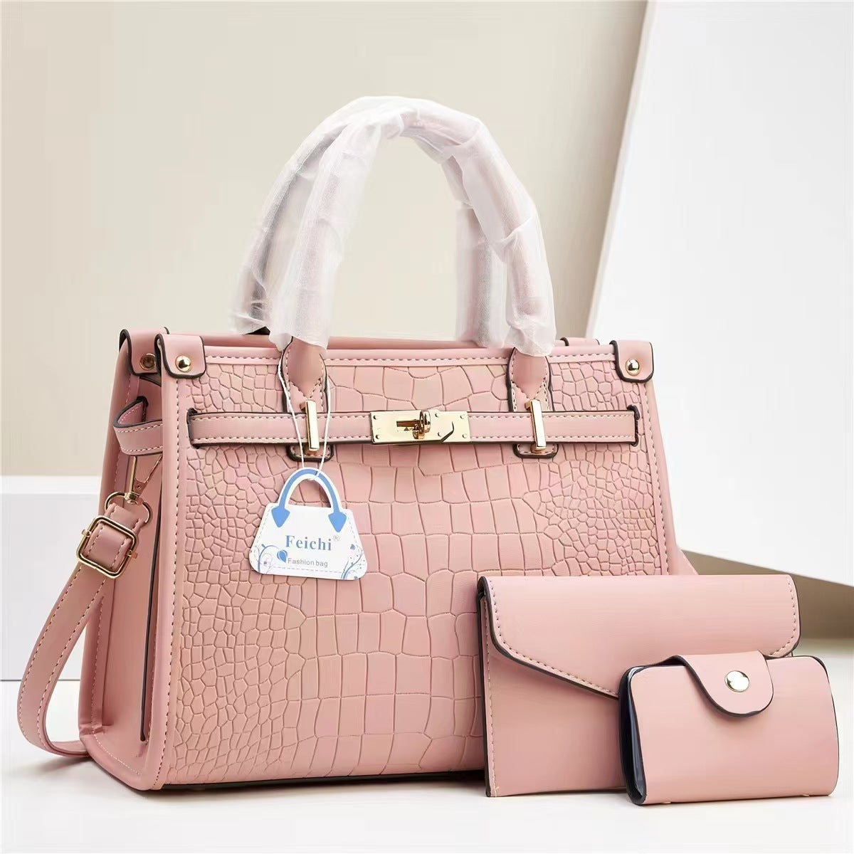 Bolso de mano de tres piezas Macaron, elegante y minimalista
