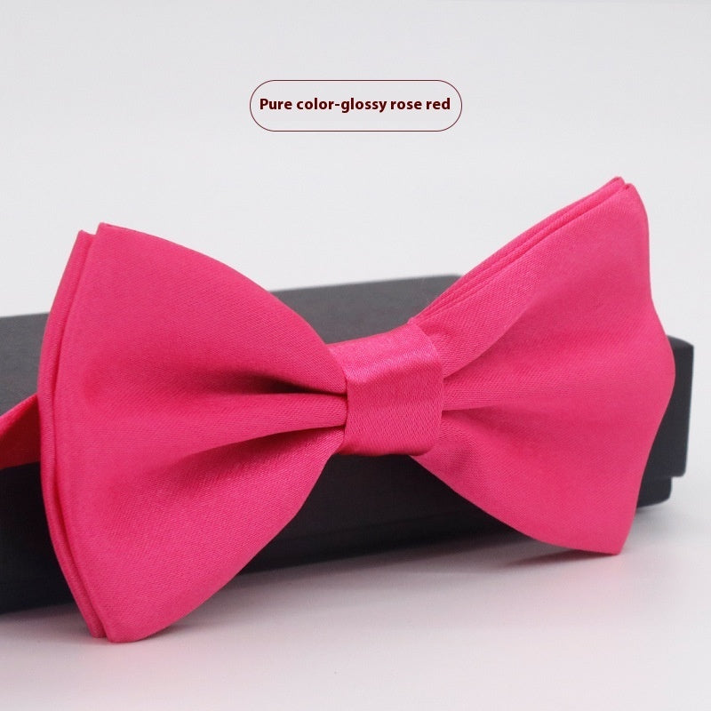 Corbata de lazo para novio, de color liso, para boda, negocios, informal, para hombre
