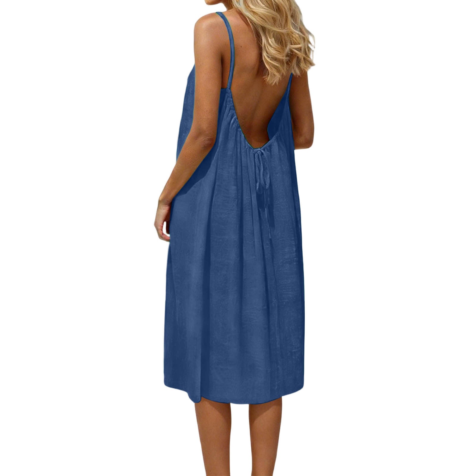 Vestido de lino y seda de hielo para mujer, tallas grandes, moda