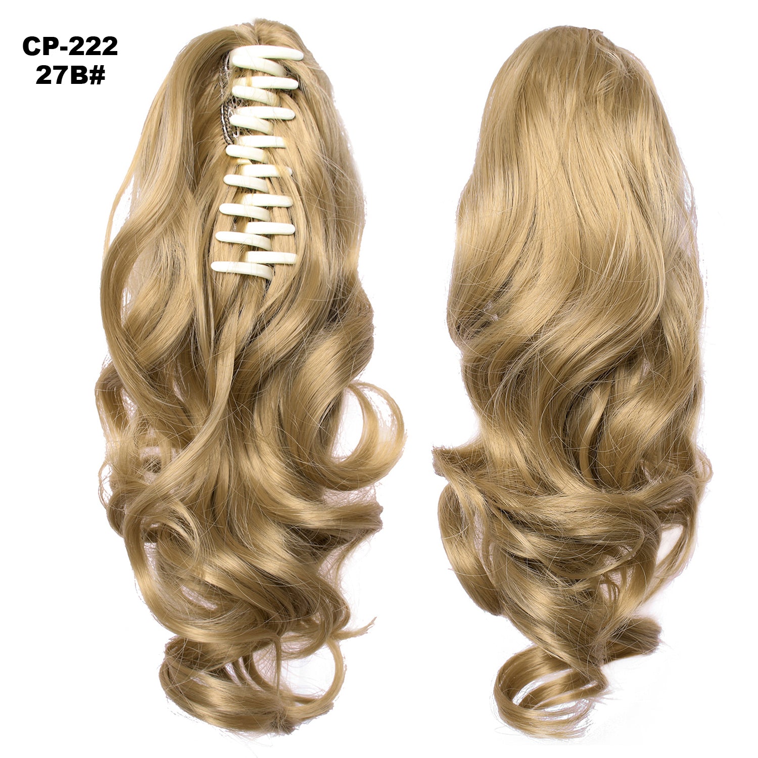 Cola de caballo ondulada larga, envuelta alrededor de la cola de caballo, con clip, tocado, postizo gris, extensiones naturales