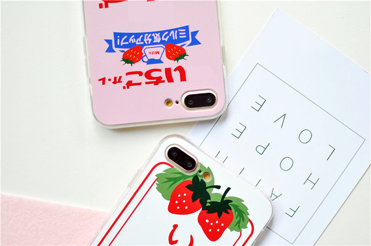 Funda de teléfono con diseño de fresa