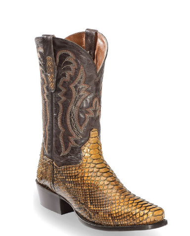 Botas acolchadas con parches y punta bordada para hombre