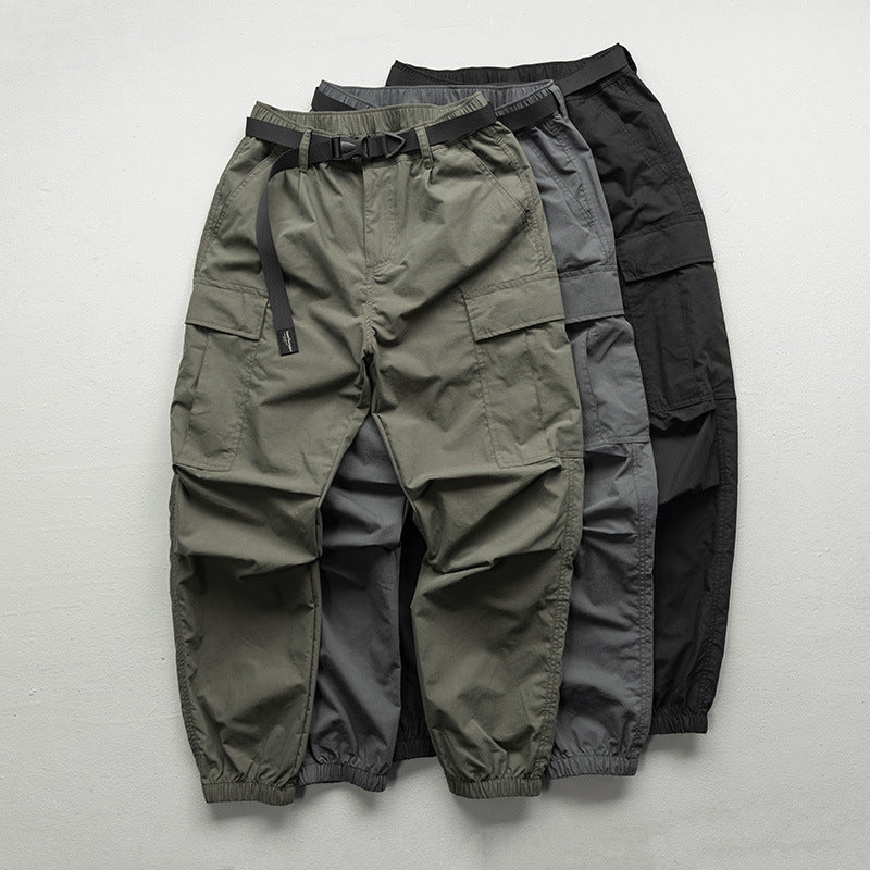 Pantalones de trabajo de estilo japonés para hombre, primavera y verano
