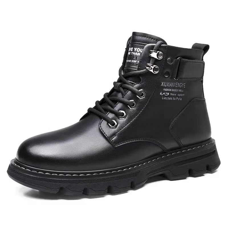 Botas de caña media a alta para hombre de estilo coreano