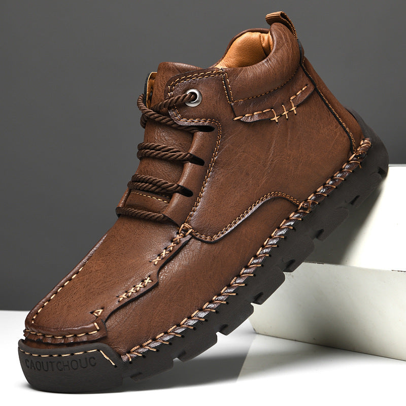 Zapatos casuales retro de terciopelo y algodón cálidos para hombre