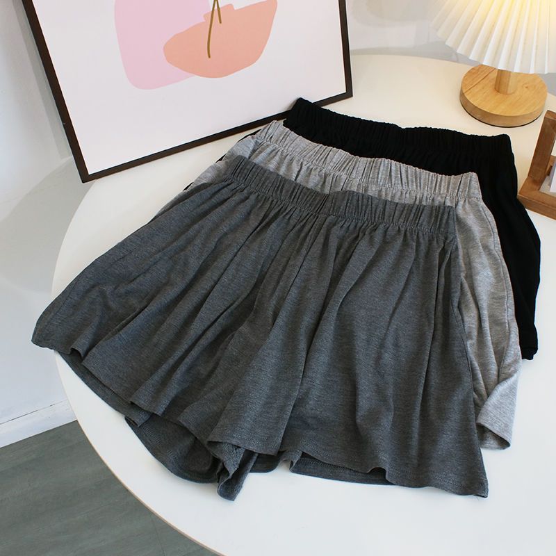Falda-pantalón informal holgado de cintura alta para mujer