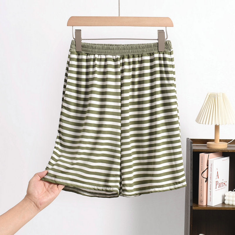 Japanese-style Loose-fitting  Wearable Large-size Bit-cotton Loungewear Pants