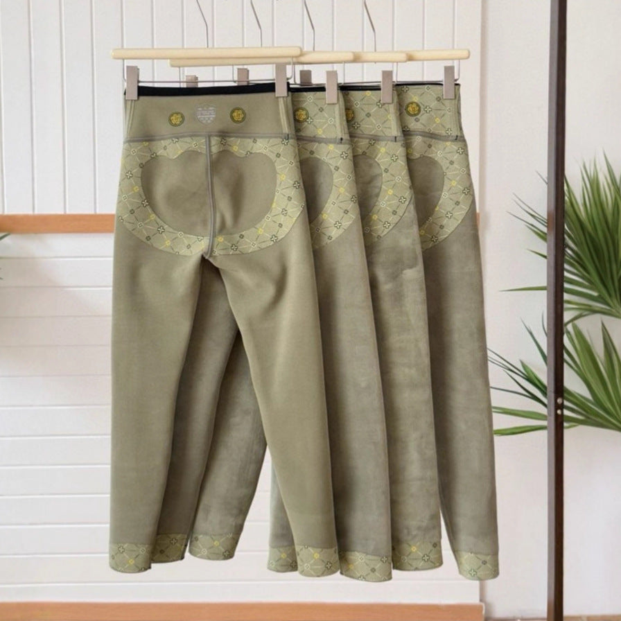 Leggings de yoga adelgazantes para levantamiento de glúteos, con forro polar, para otoño e invierno