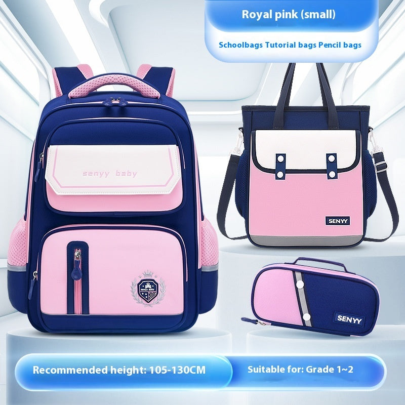 Mochila infantil con protección para la columna vertebral, impermeable, de tela Oxford de gran capacidad