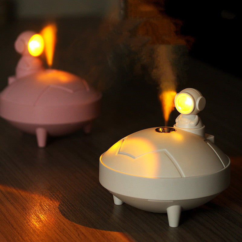 Humidificador de lámpara de astronauta con 2 modos de pulverización y cabezal giratorio de 360 ​​grados, lámpara de proyector con carga USB