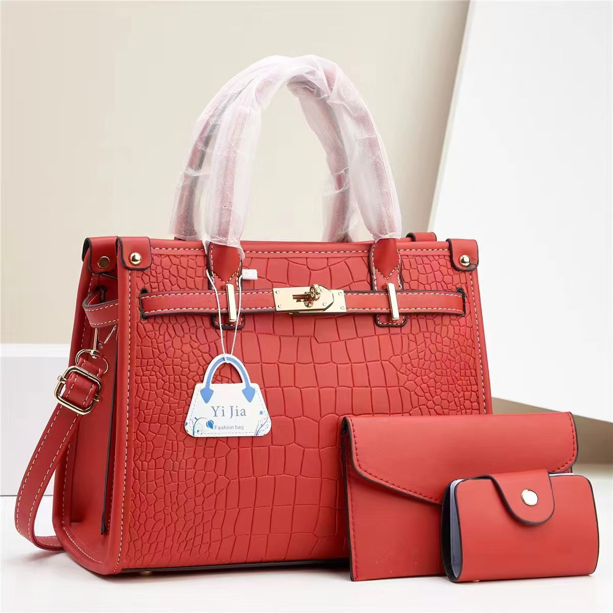 Bolso de mano de tres piezas Macaron, elegante y minimalista