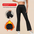 Pantalones de yoga de cintura alta para mujer con realce de cadera y forro polar informal