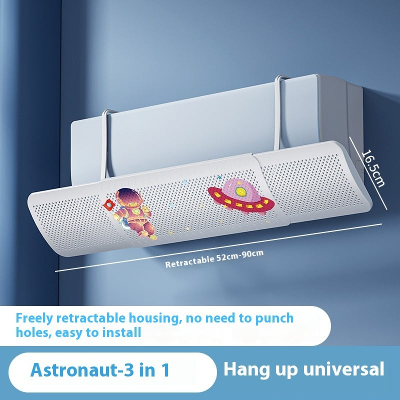 Parabrisas universal para aire acondicionado, antiviento, antiviento directo, para montaje en pared, sin instalación. Cortina de aire.