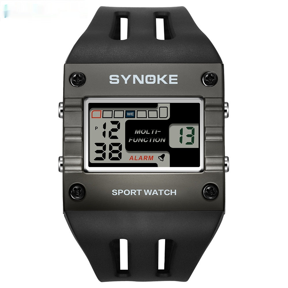 Reloj inteligente deportivo de aleación para hombre con pantalla grande y diseño resistente al agua.