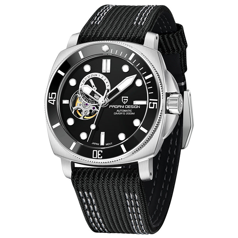Reloj mecánico totalmente automático con pantalla luminosa y resistente al agua para hombre.