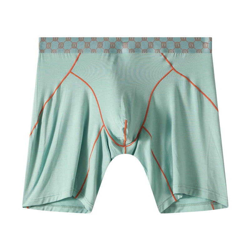 Ropa interior antirozaduras de fibra de bambú para hombre, pantalones cortos transpirables y holgados de cinco puntos.