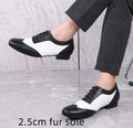 Zapatos de baile de salón de cuero para baile cuadrado y latino, con suela blanda, para adultos.