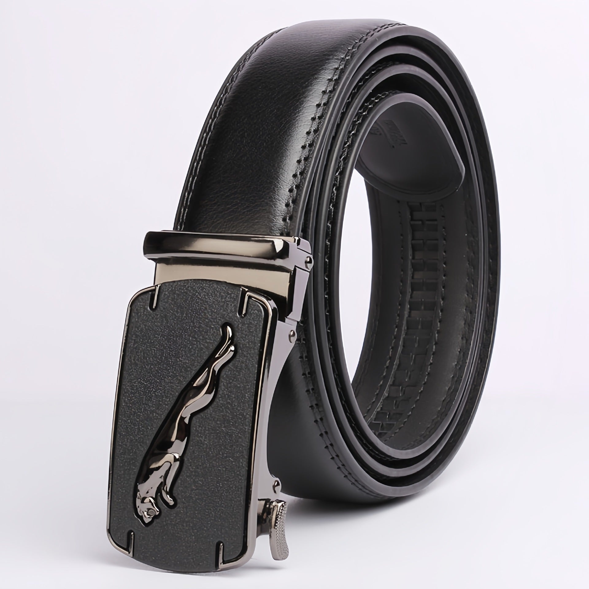 Cinturón de cuero genuino para hombre con hebilla automática