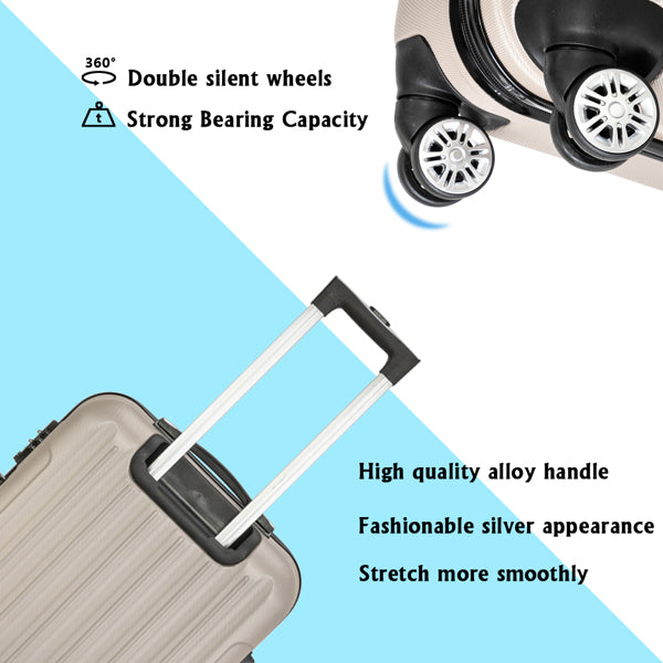 Vertical Pattern Three In One Handle Universal Wheel Pull Rod Box, 20in, 24in, 28in ABS Aluminum Alloy Pull Rod