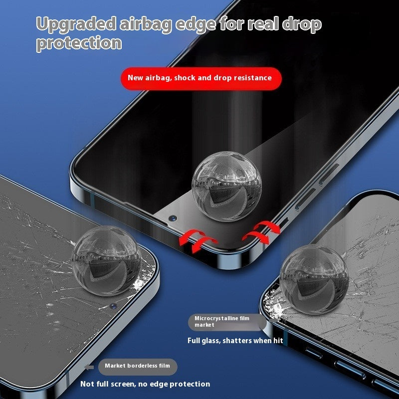 Protector de pantalla de vidrio templado con airbag para teléfono móvil de pantalla completa