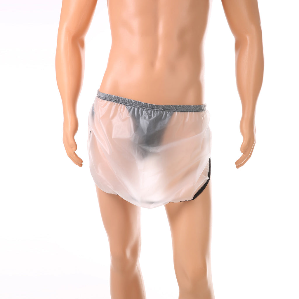Falda bóxer dos en uno transparente y sexy para hombre