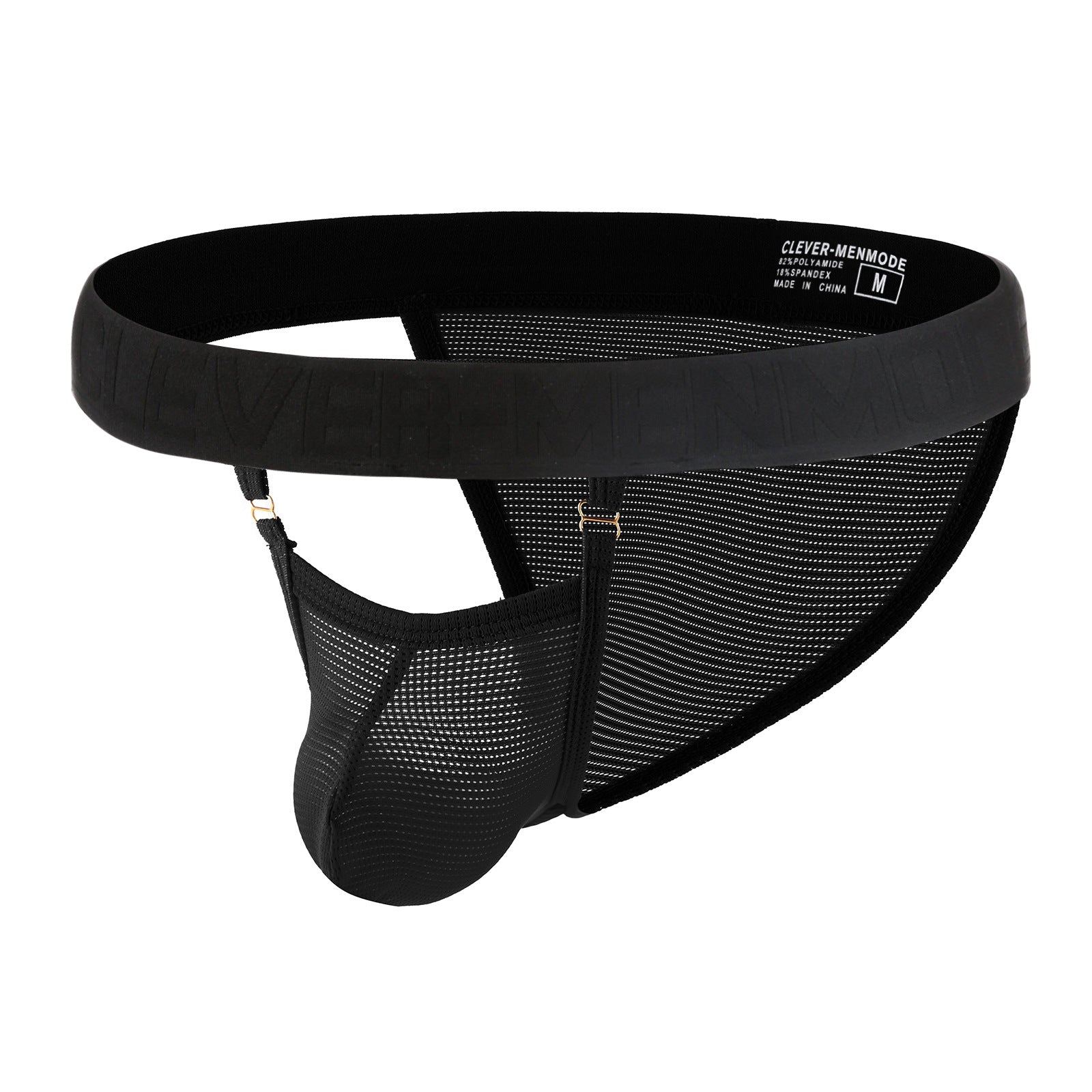 Calzoncillos de malla ultrafinos para hombre con cintura ancha y ajuste semi-ajustado.