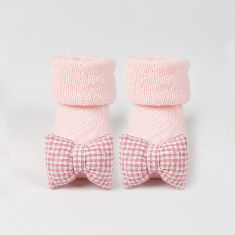 Calcetines de algodón para bebés, niñas y niños, de goma, antideslizantes, con dibujos animados