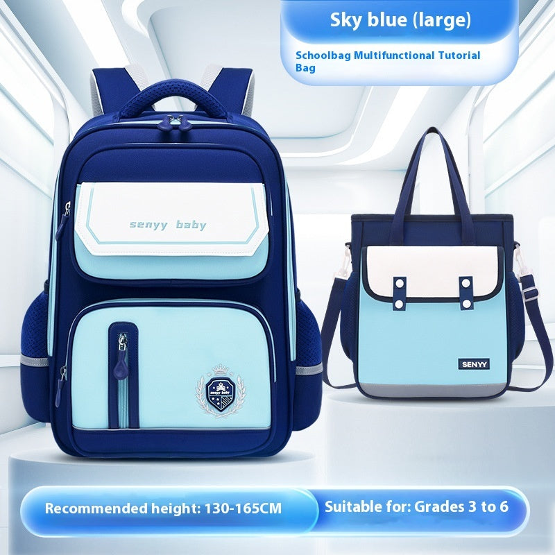 Mochila infantil con protección para la columna vertebral, impermeable, de tela Oxford de gran capacidad