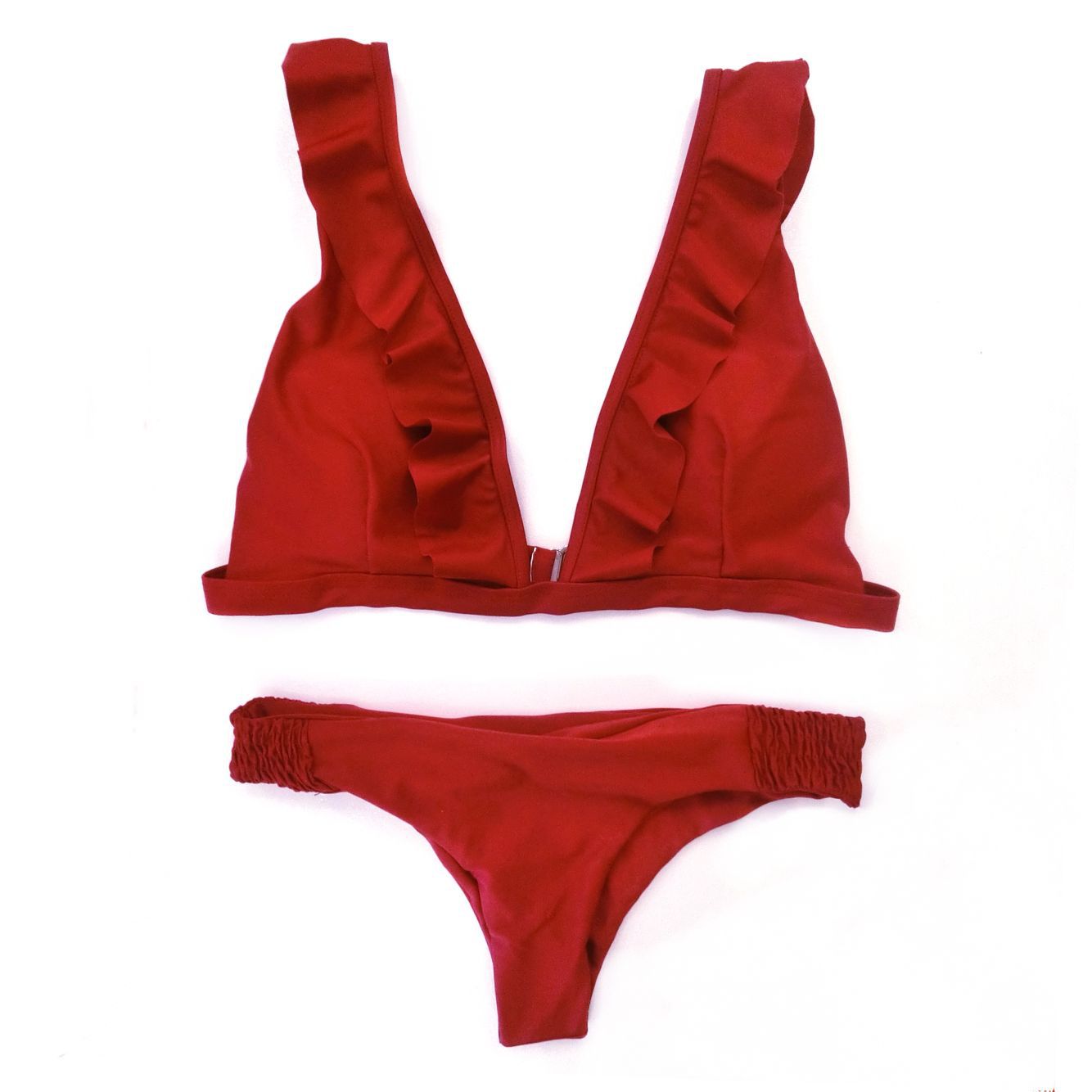 Sexy Split Bikini Set Women Halter Neck Two Piece Swimsuit Summer