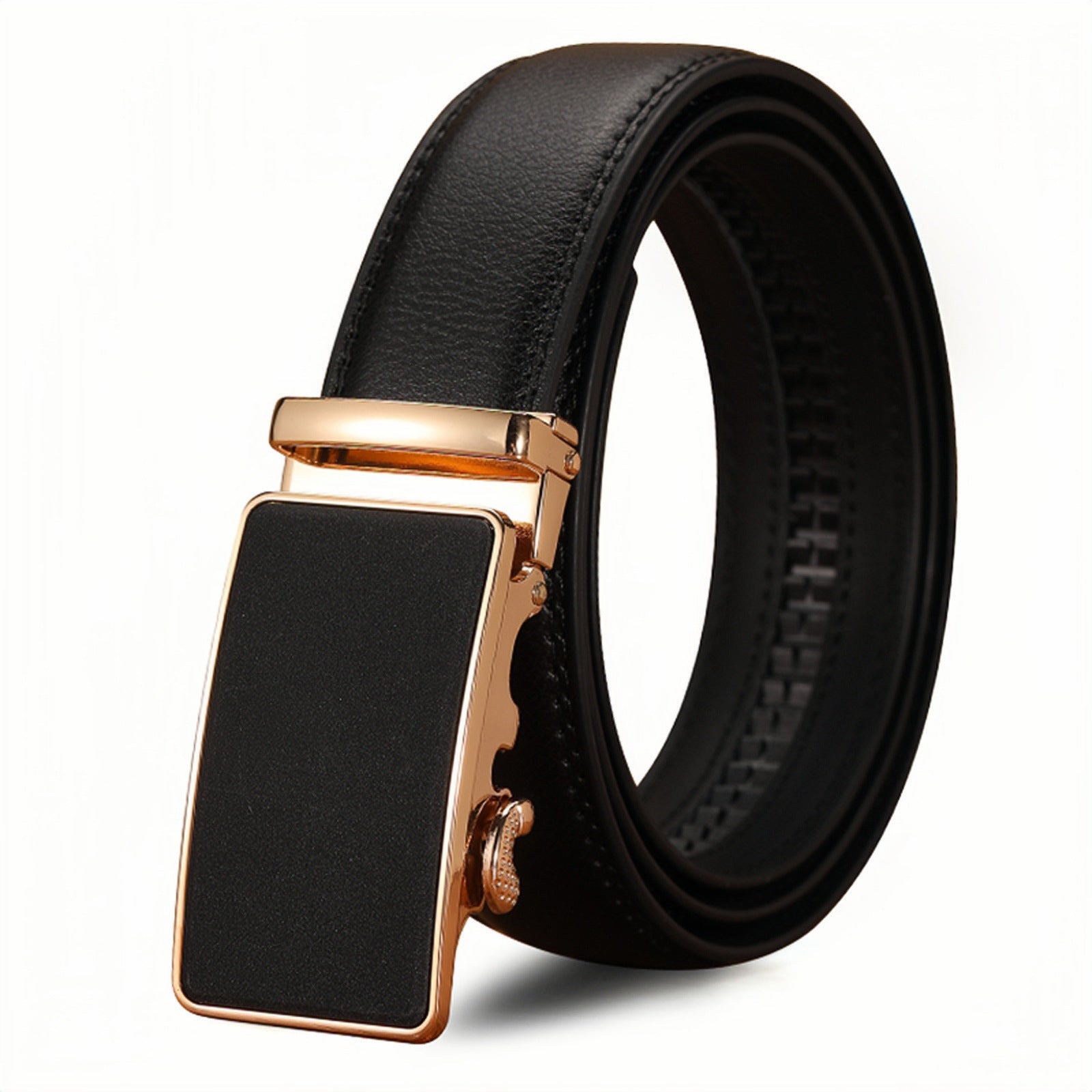 Cinturón de cuero genuino para hombre con hebilla automática