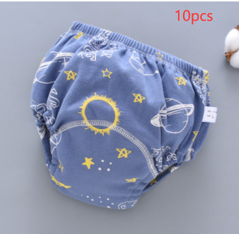 Pantalones de entrenamiento para bebé, lavables, de gasa de 6 capas, para cubrir pañales