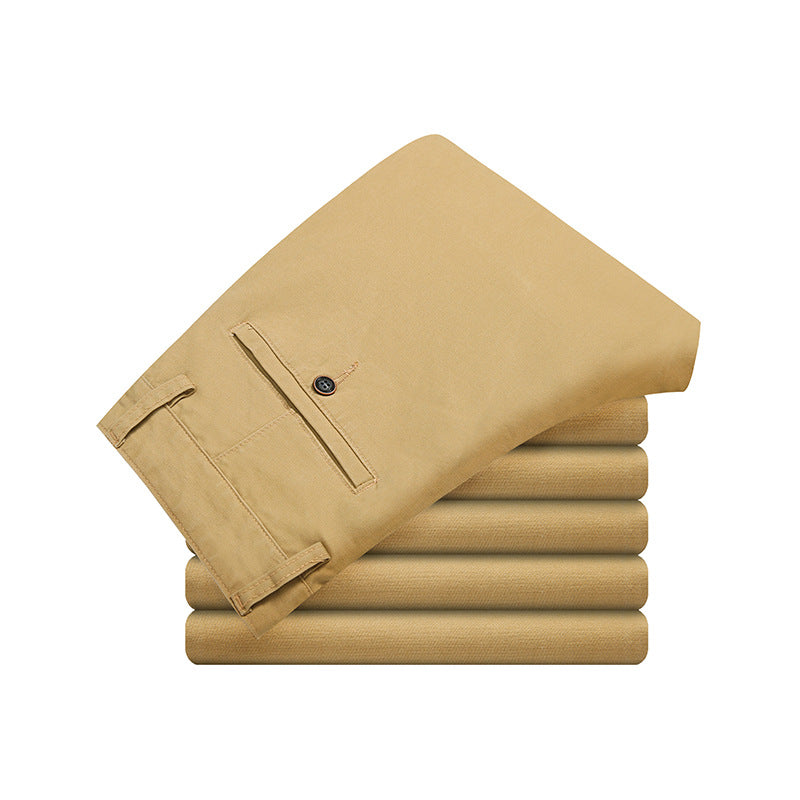 Elastic Mens Casual Pants For Fall And Winter