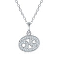 12 Zodiac Signs - Cancer, Set With Top-quality Moissanite, Luxurious And Fashionable Light Luxury Trend Jewelry, Silver Necklace, Pendant S925, Silver-plated Platinum