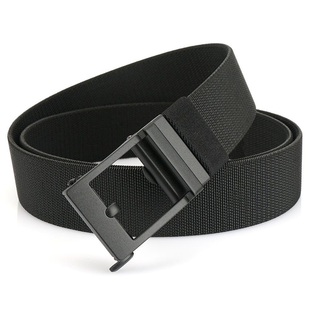 Cinturón táctico elástico informal para hombre, para deportes al aire libre, con hebilla automática