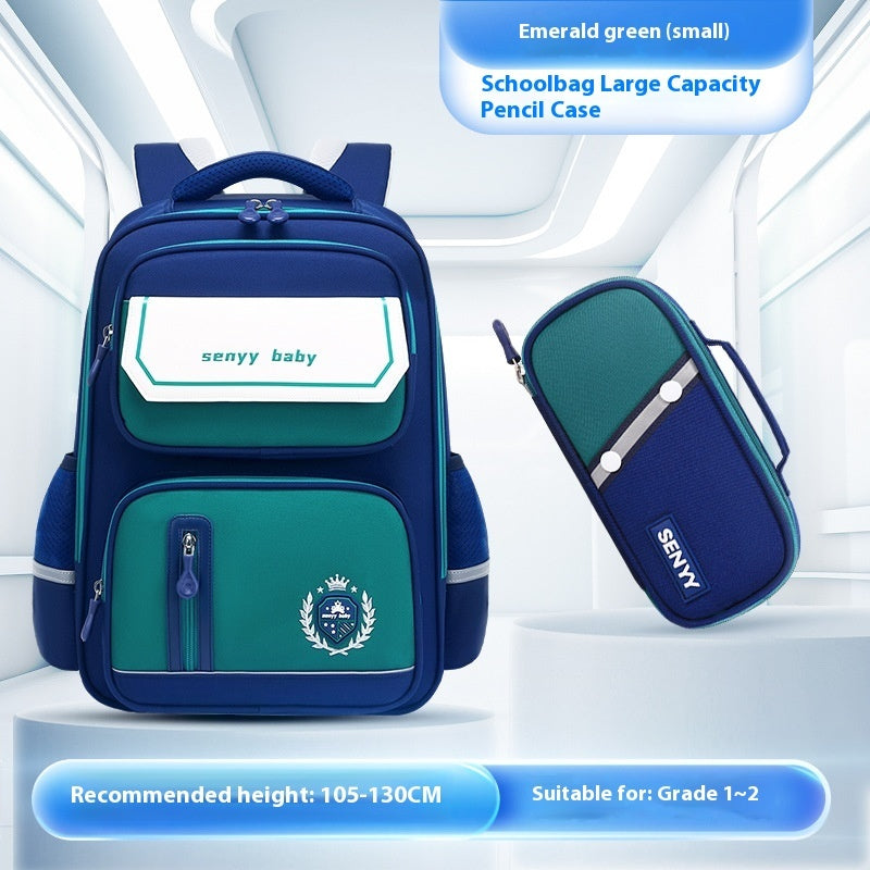 Mochila infantil con protección para la columna vertebral, impermeable, de tela Oxford de gran capacidad