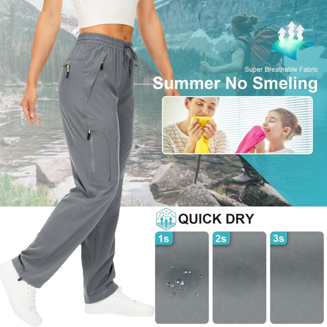 Pantalones de entrenamiento holgados de pierna recta con puños con cordón
