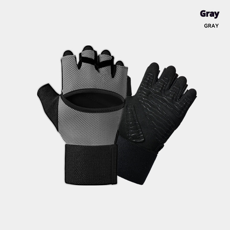 Guantes de gimnasio con correas de muñeca integradas para barras de dominadas
