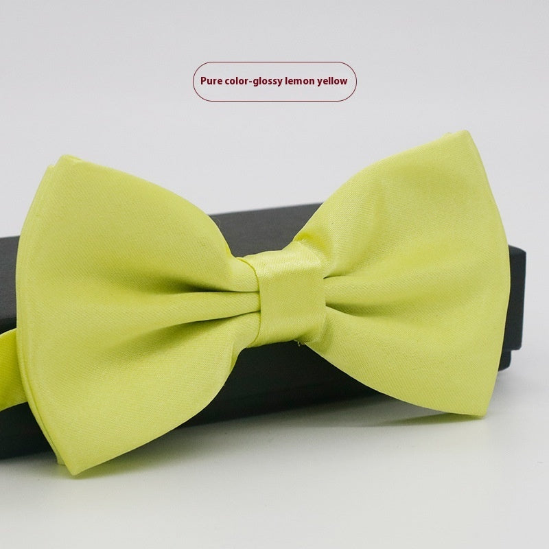 Corbata de lazo para novio, de color liso, para boda, negocios, informal, para hombre