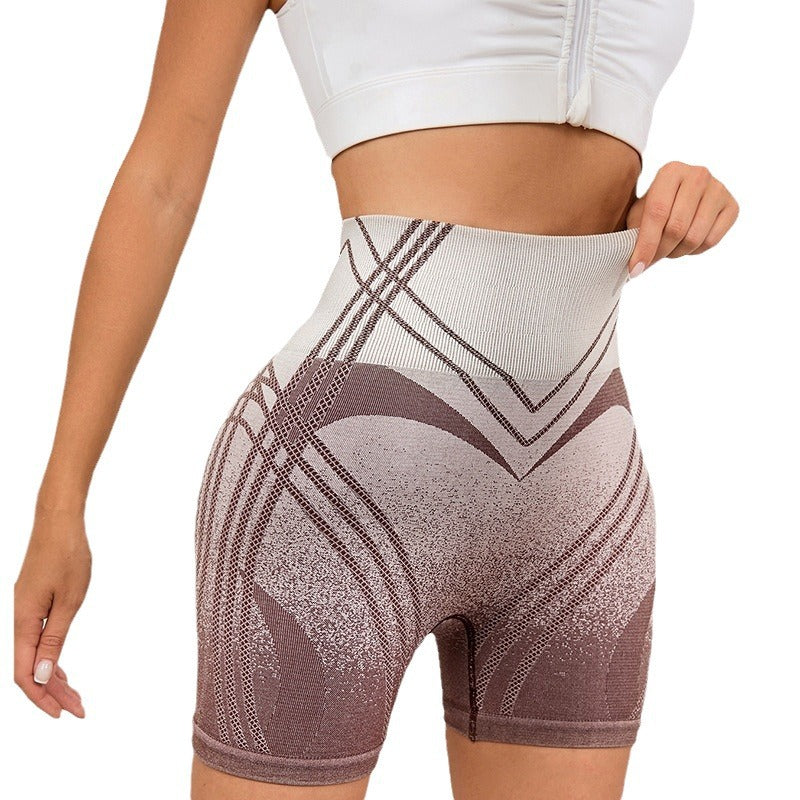 Pantalones cortos deportivos y de fitness con degradado para mujer