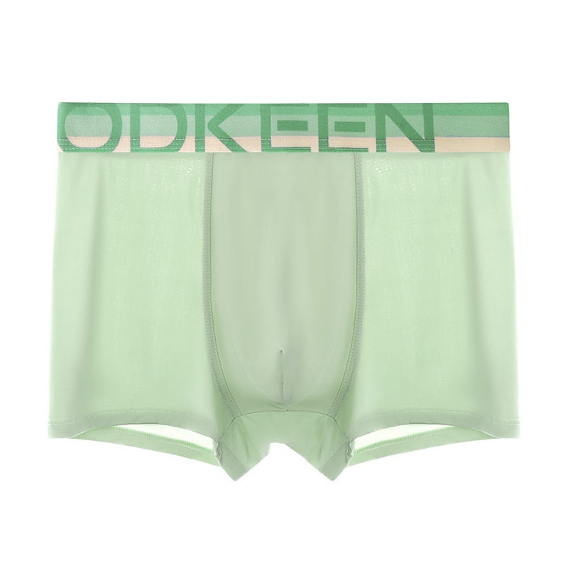 Ropa interior de seda helada para hombre, fresca, cómoda y transpirable para el verano.