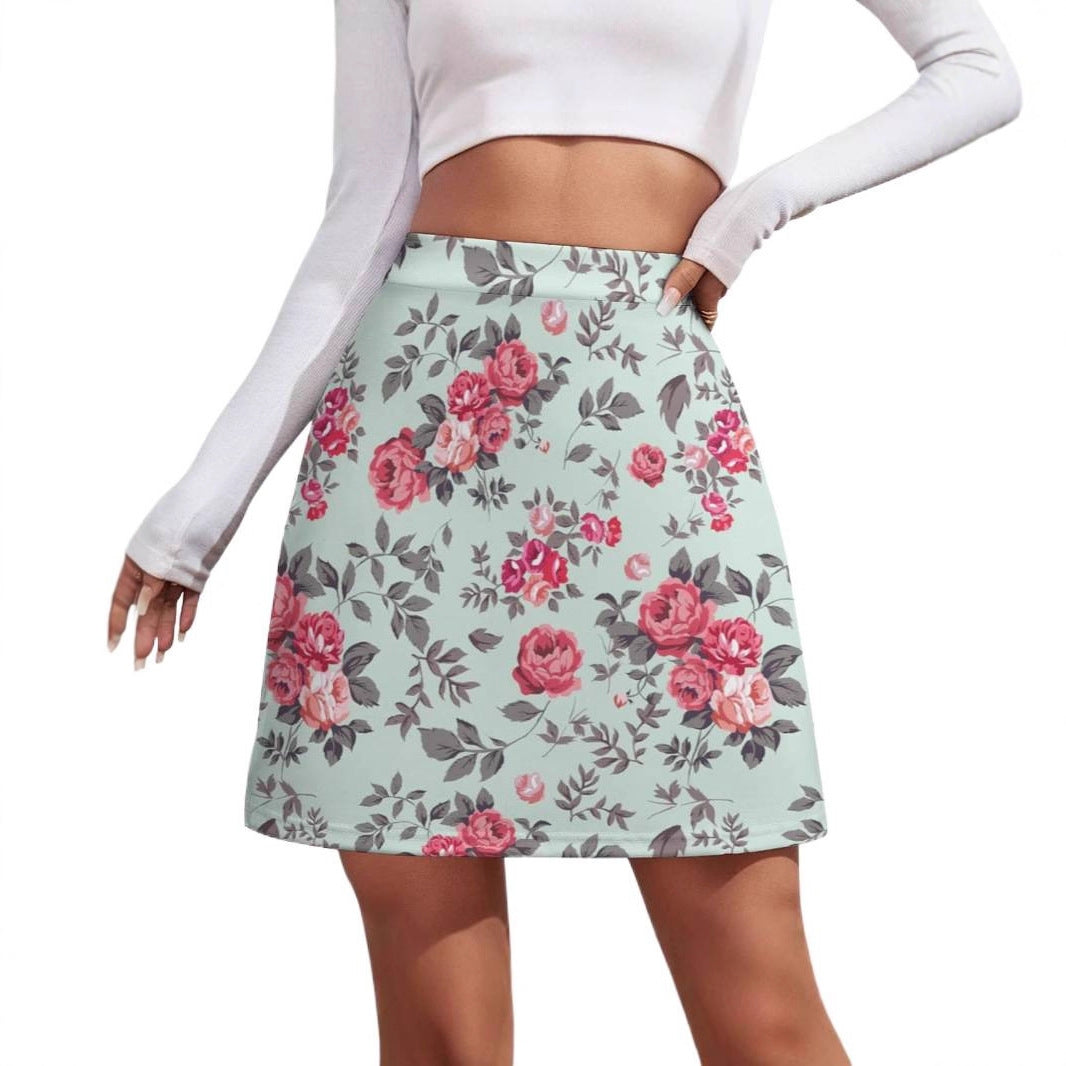 Falda estampada elegante de corte A para mujer