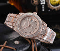 Reloj de cuarzo de acero inoxidable con diamantes para hombre