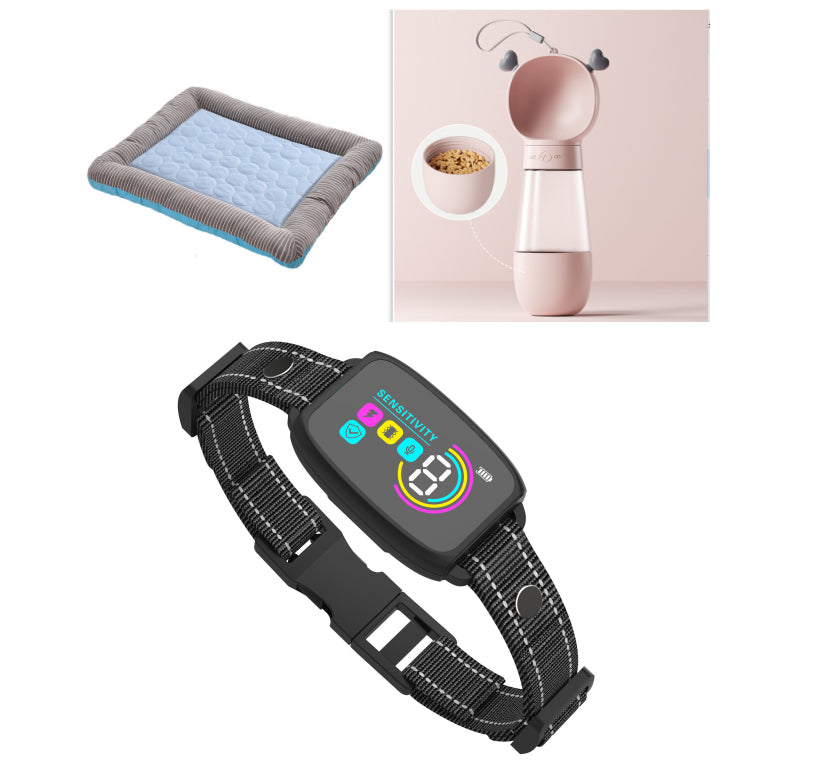 Collar inteligente automático antiladridos para perros, recargable, con pantalla digital HD, resistente al agua IP67, ideal para mascotas.