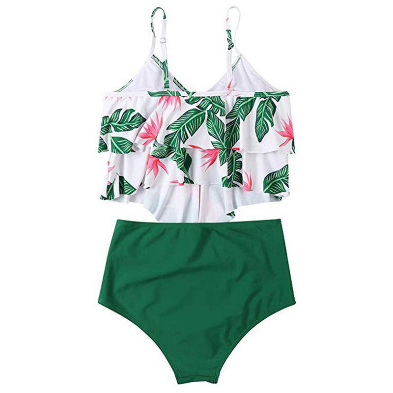 Ruffled Bikini Set Women Flounce Two Piece Swimsuit Beach Summer