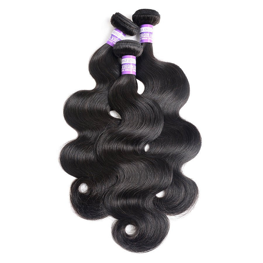 Cortina de cabello brasileño con ondas corporales
