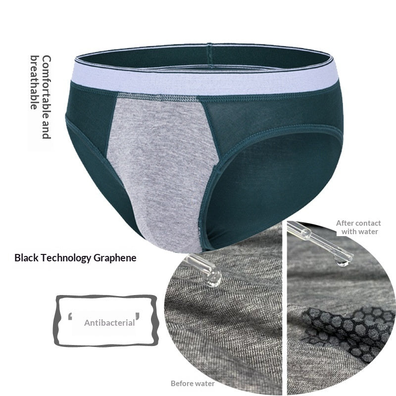 Nueva ropa interior masculina juvenil de modal fino de grafeno, bolsa grande