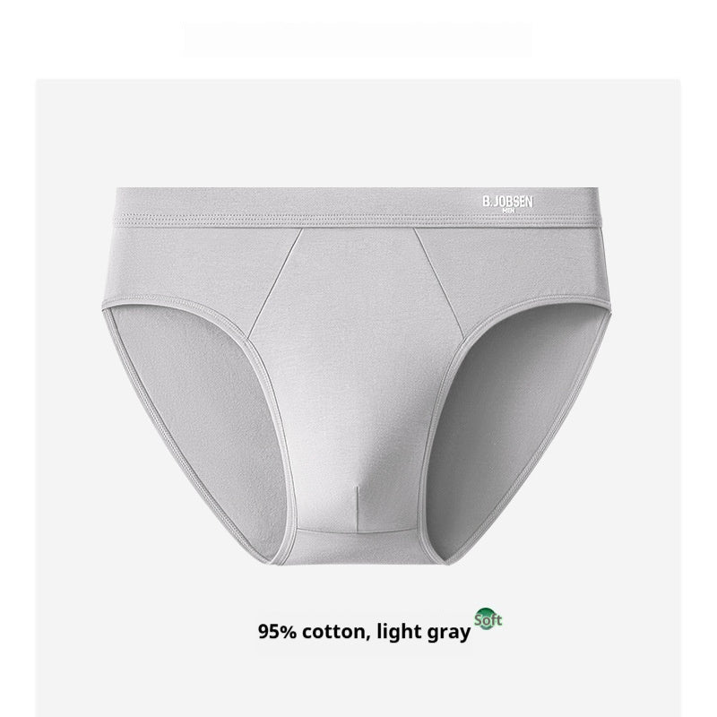 Calzoncillos de algodón transpirables para hombre con entrepierna de algodón antibacteriano.